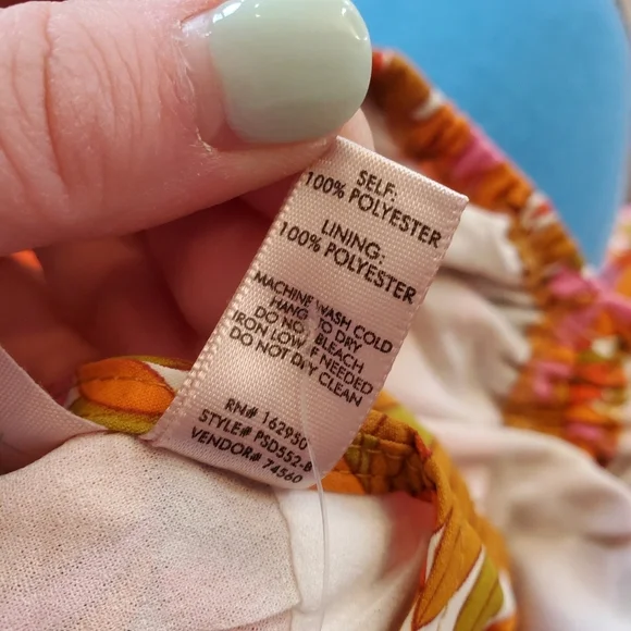 NWT Willow Root Floral Orange Midi Cutout Dress Size Large 9/10 - Picture 9 of 16